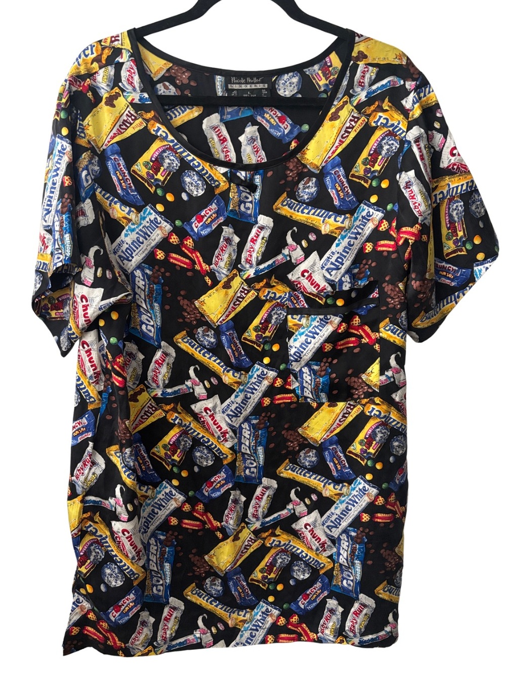 Vintage Nicole Miller Silk Candy Bed Shirt